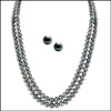 2 string grey  pearl set - SJPJA-228 - Click here to View more details about this Product
